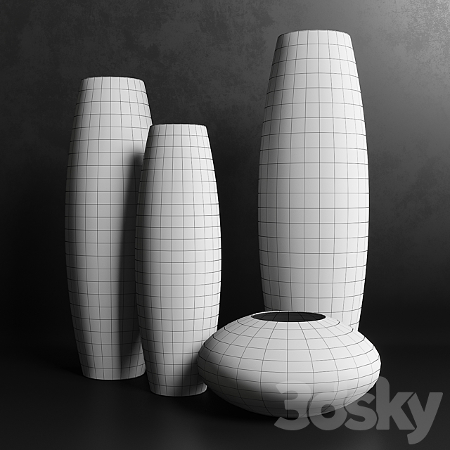 Vases set 6 3ds Max - thumbnail 2