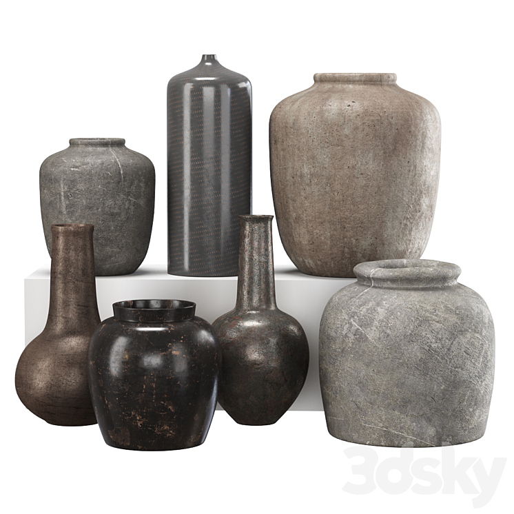 Vases set by House doctor \/ Set of jugs 3DS Max - thumbnail 1