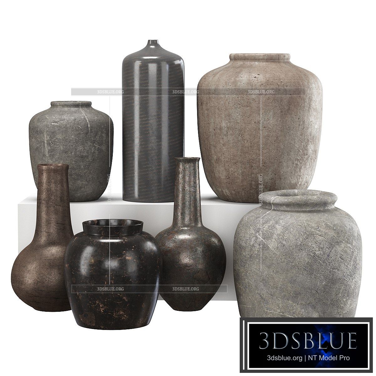 Vases set by House doctor \/ Set of jugs 3DS Max - thumbnail 3