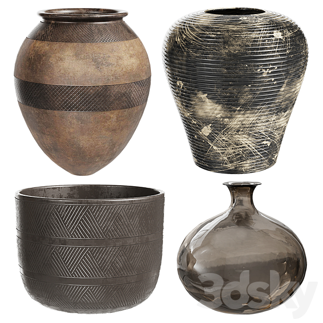 Vases set (v2) 3DSMax File - thumbnail 1