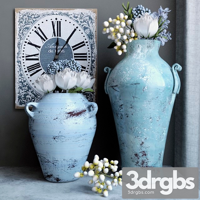 Vases With Flowers 2 3dsmax Download - thumbnail 1