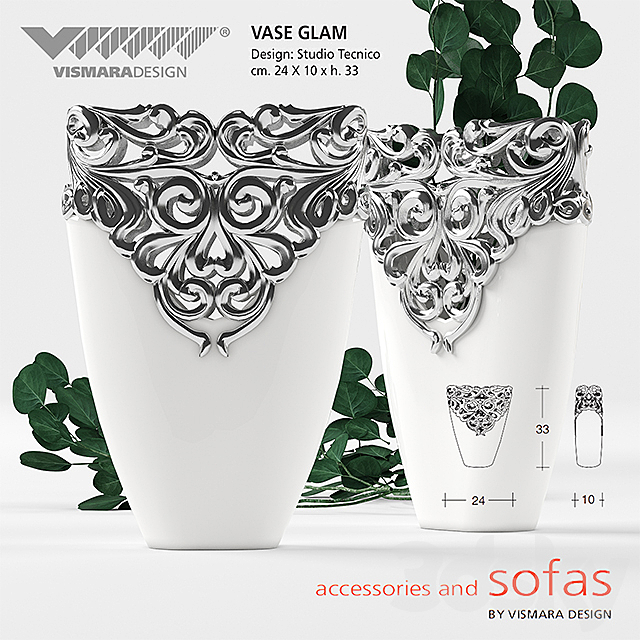 Vismara Vase glam 3ds Max - thumbnail 1