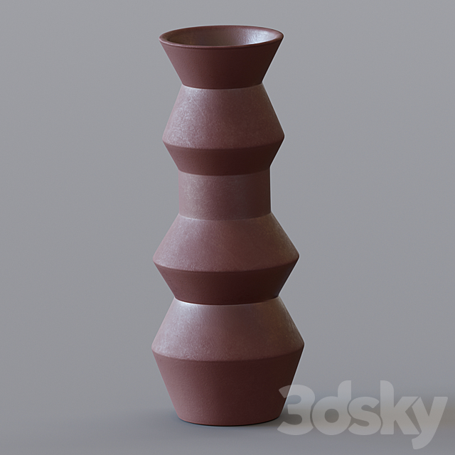 West Elm-Ceramic Totem Vases 3ds Max - thumbnail 3