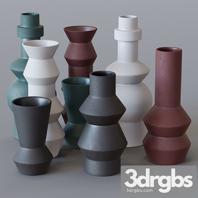 West elm-ceramic totem vases - thumbnail 1