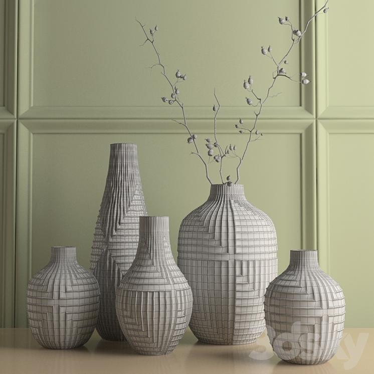 West Elm – Linework vases 3DS Max - thumbnail 2