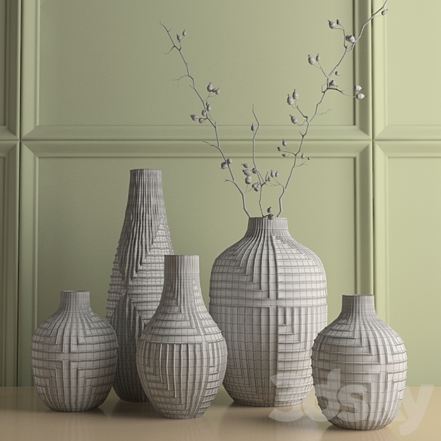 West Elm – Linework vases 3DSMax File - thumbnail 2