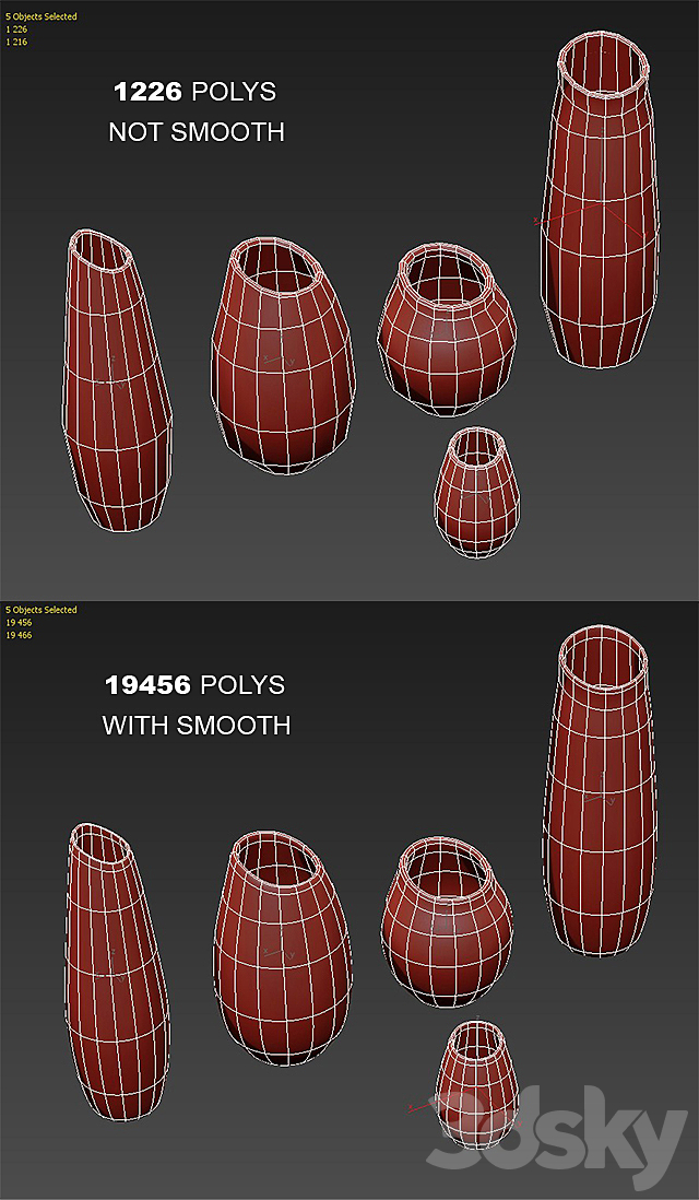 West Elm – Luster Curve Vases 3DSMax File - thumbnail 3