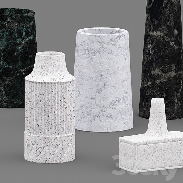 Westelm ceramic Linework Vases 3DSMax File - thumbnail 2