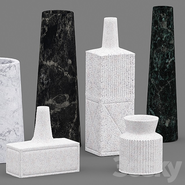 Westelm ceramic Linework Vases 3DSMax File - thumbnail 3