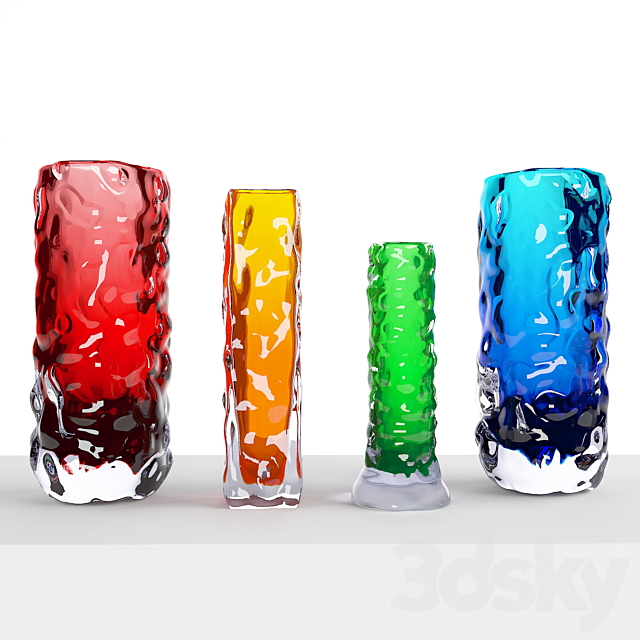 Whitefriars Glass Vases 3ds Max - thumbnail 1