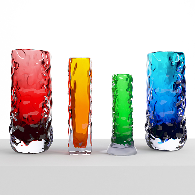 Whitefriars Glass Vases 3ds Max - thumbnail 3