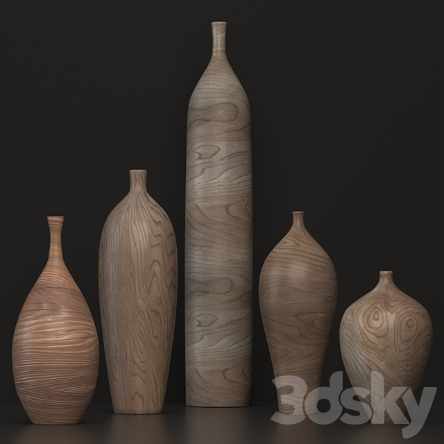 Wooden Decorative Set 3DSMax File - thumbnail 1