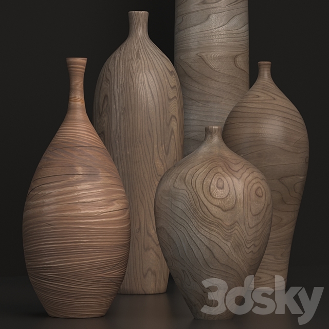 Wooden Decorative Set 3DSMax File - thumbnail 2