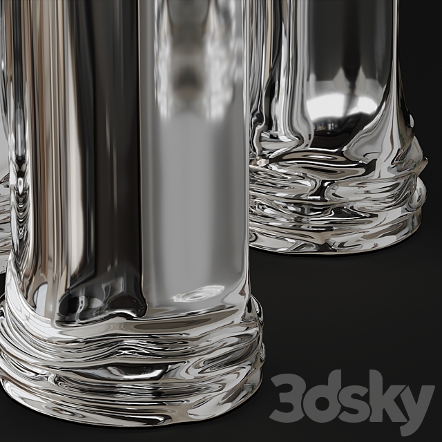 Zieta Crash Vases Set 3DS Max Model - thumbnail 2