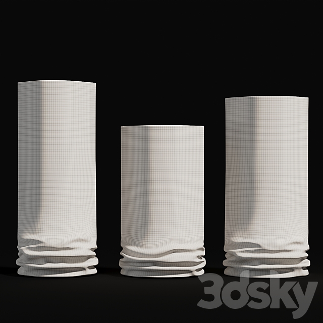 Zieta Crash Vases Set 3DS Max Model - thumbnail 4