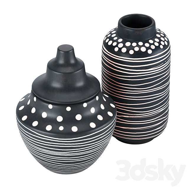 ZUO Modern Niger Vases 3ds Max - thumbnail 1