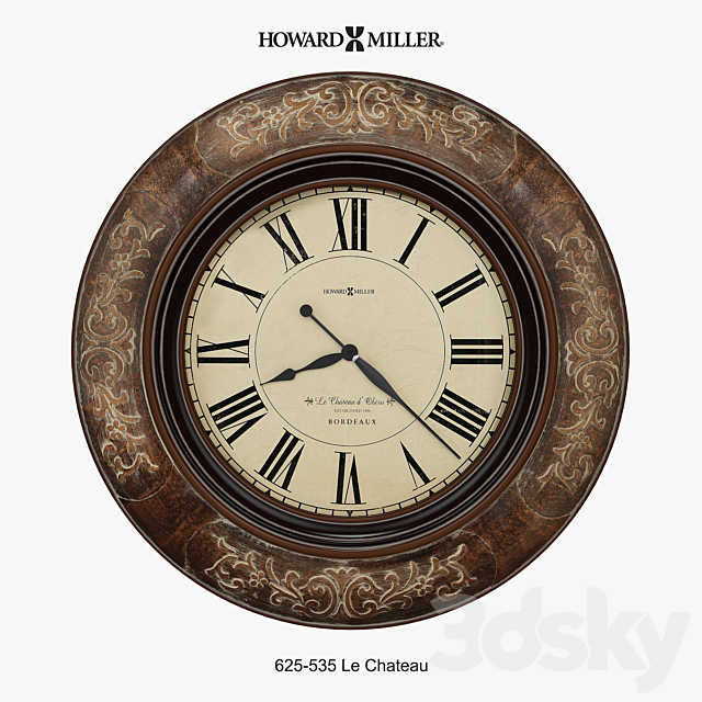 625-535 Le Chateau Wall Clock by Howard Miller 3ds Max - thumbnail 1