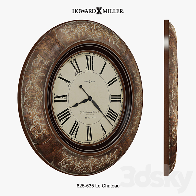 625-535 Le Chateau Wall Clock by Howard Miller 3ds Max - thumbnail 2