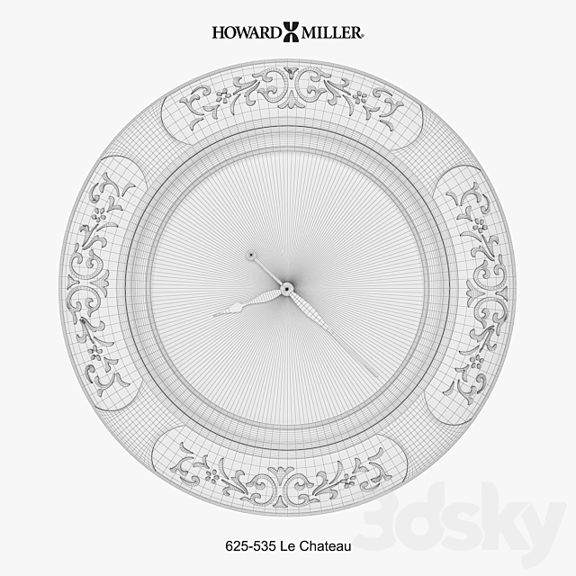 625-535 Le Chateau Wall Clock by Howard Miller 3ds Max - thumbnail 3