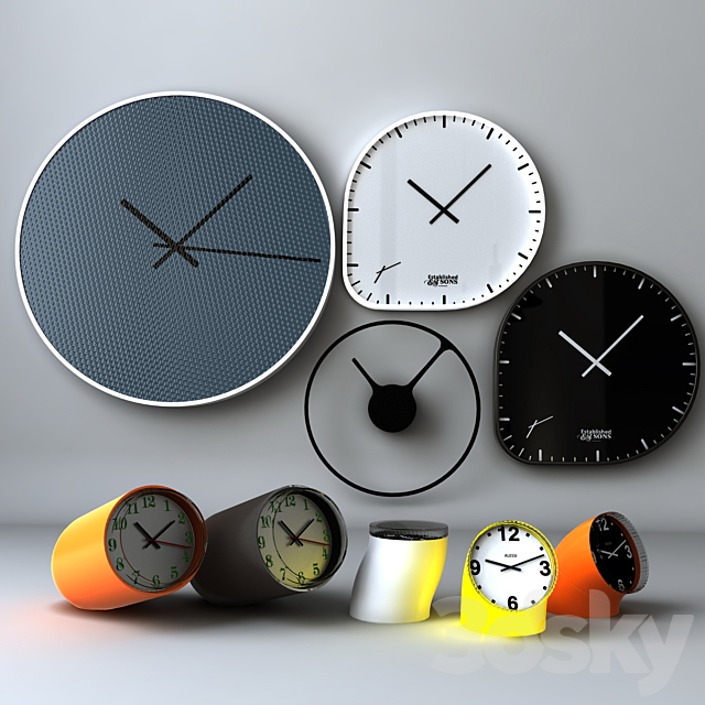 A selection of designer watches _ Clock set 3DSMax File - thumbnail 1