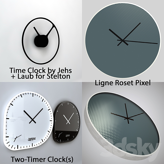 A selection of designer watches _ Clock set 3DSMax File - thumbnail 3