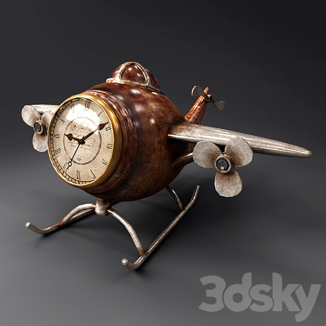 Aircraft clock 3ds Max - thumbnail 1