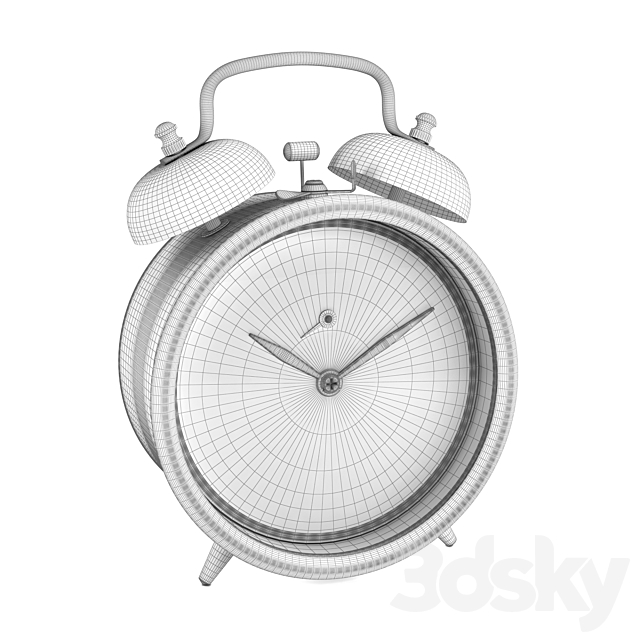 Alarm Old Clock 3DSMax File - thumbnail 3