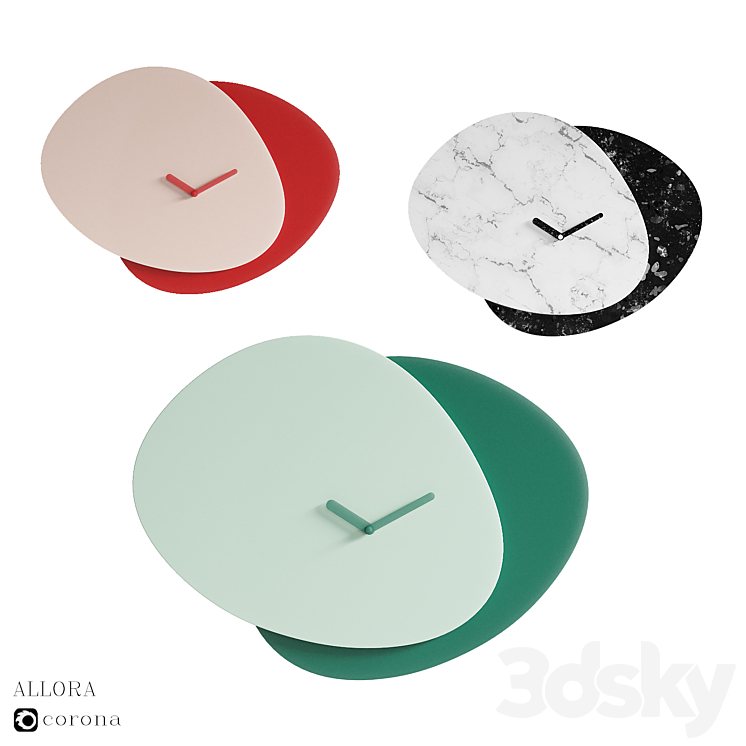 Allora clock 3DS Max Model - thumbnail 1