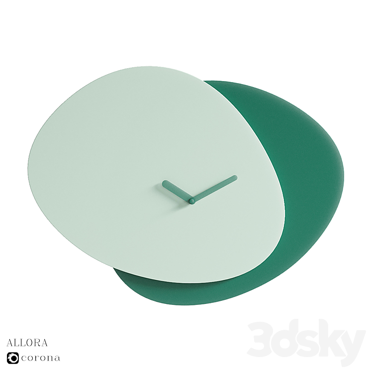 Allora clock 3DS Max Model - thumbnail 2