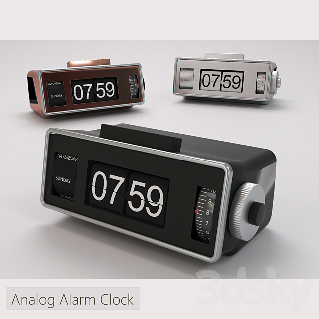 Analog Alarmclock 3DSMax File - thumbnail 1