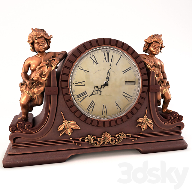 Antiquarian Table Clocks 3ds Max - thumbnail 1