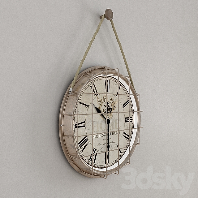 Antique Clock 3DS Max Model - thumbnail 2