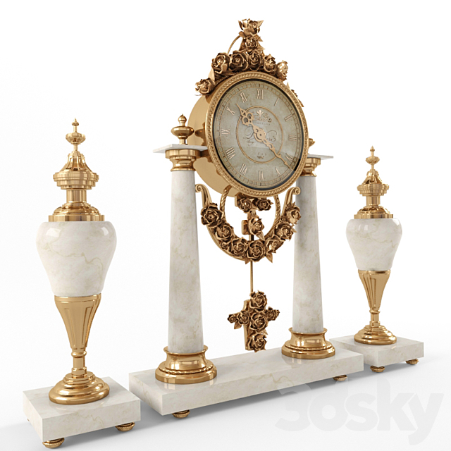 Antique Clock 3DSMax File - thumbnail 1