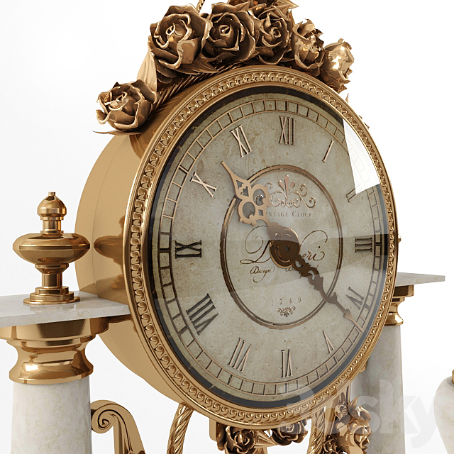 Antique Clock 3DSMax File - thumbnail 2