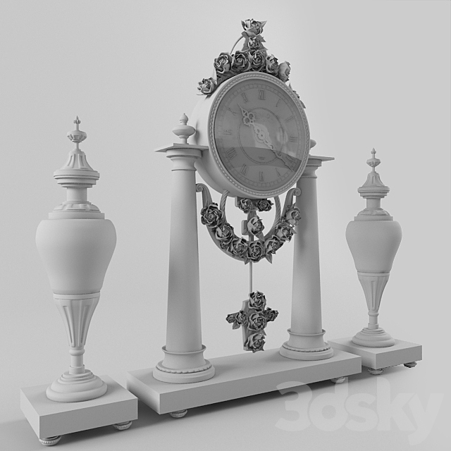 Antique Clock 3DSMax File - thumbnail 3