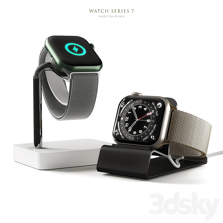 Apple Watch Series 7 3DS Max Model - thumbnail 2