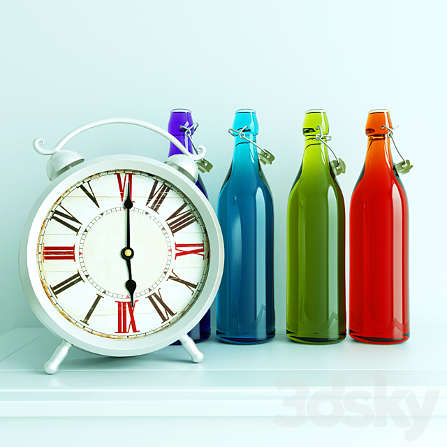 Bottles & Watches 3ds Max - thumbnail 1