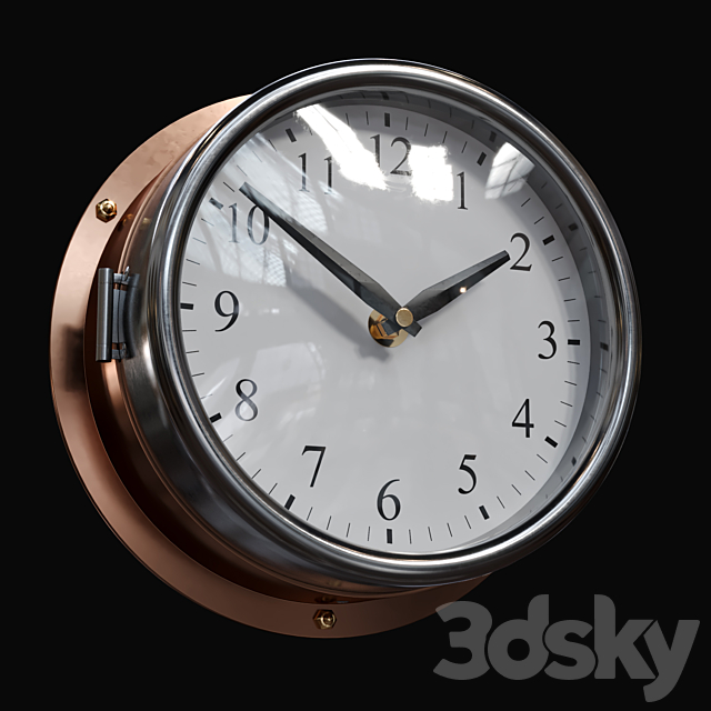 Bronze Clock 3DSMax File - thumbnail 1