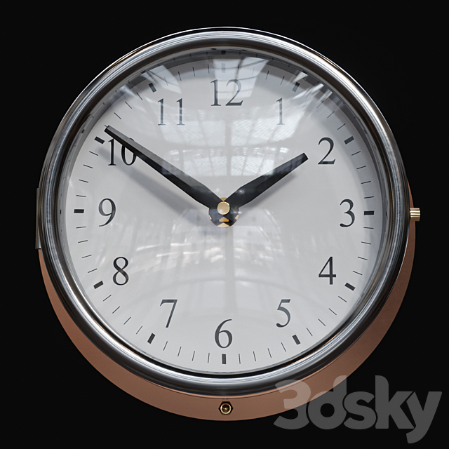 Bronze Clock 3DSMax File - thumbnail 3