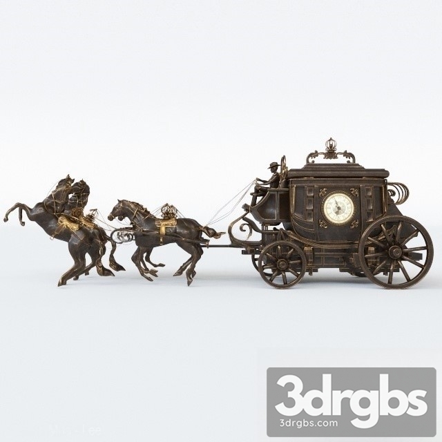 Clock Coach clock 3dsmax Download - thumbnail 1