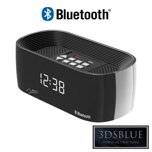 Clock Radio Titanium Bluetooth Alarm 3DS Max - thumbnail 3