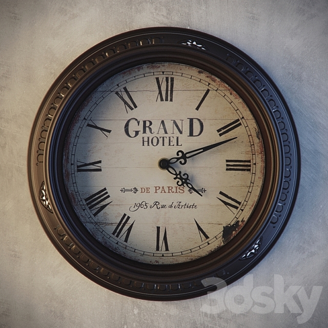 Clocks Grand Hotel 3ds Max - thumbnail 1