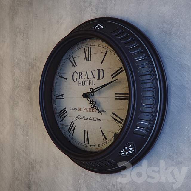 Clocks Grand Hotel 3ds Max - thumbnail 2