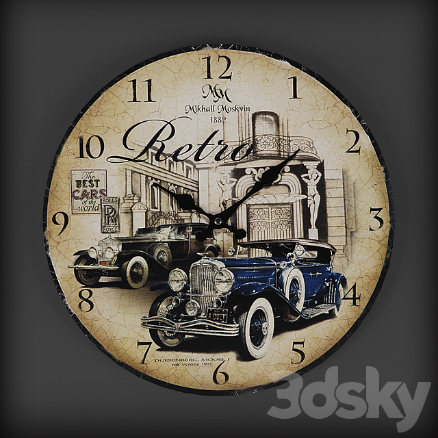 Collection of wall clocks 5 3DS Max Model - thumbnail 2