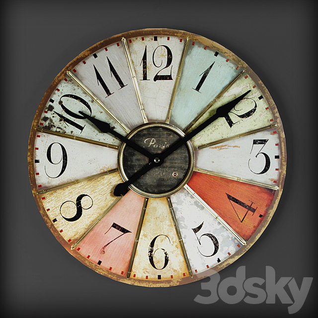 Collection of wall clocks 5 3DS Max Model - thumbnail 3