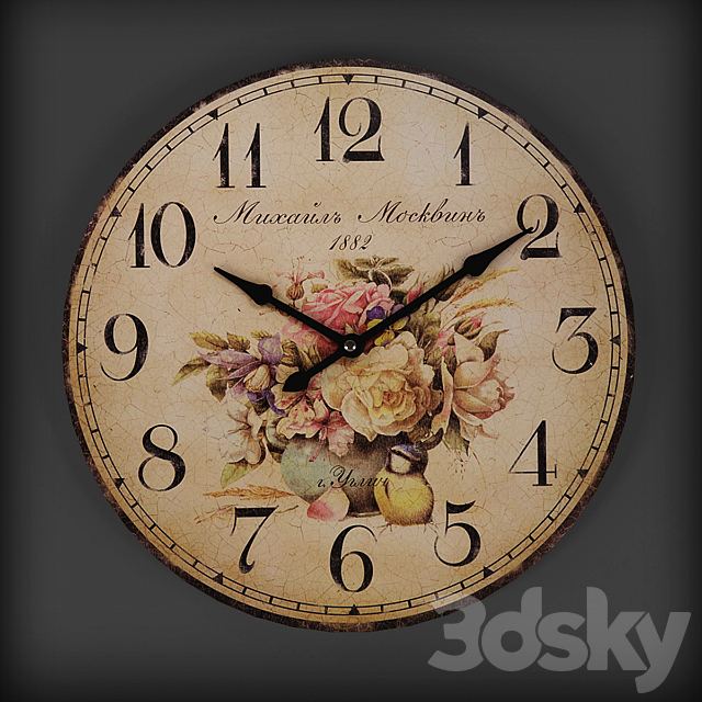 Collection of wall clocks 6 3DS Max Model - thumbnail 2