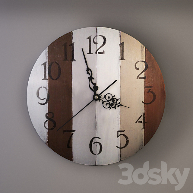 Collection of wall clocks handmade 3DS Max Model - thumbnail 2