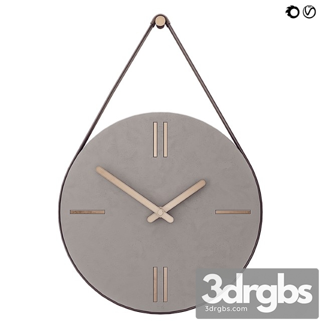 Concrete hanging wall clock 3dsmax Download - thumbnail 1