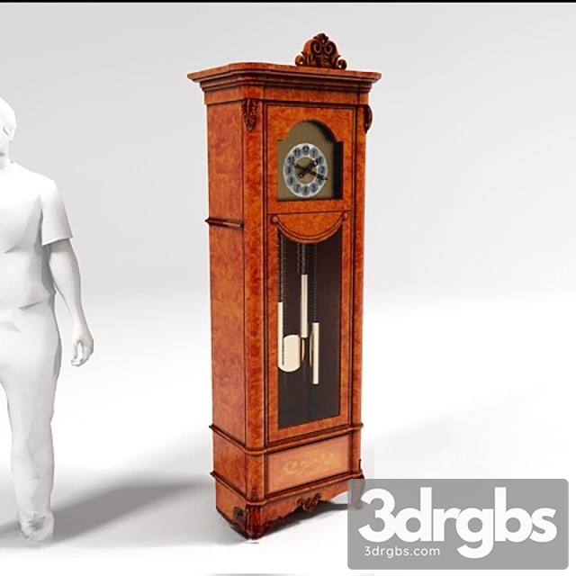 Floor Wooden Clock 3dsmax Download - thumbnail 1