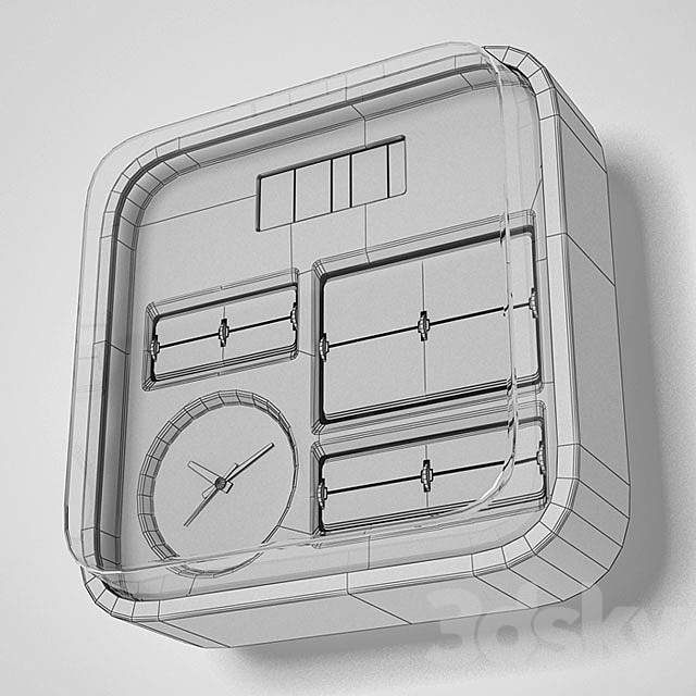 Habitat Flap Clock 3DS Max Model - thumbnail 3